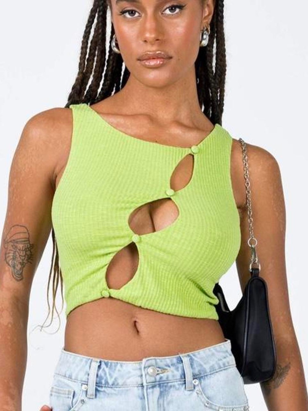 Princess Polly Amaris Green Top
